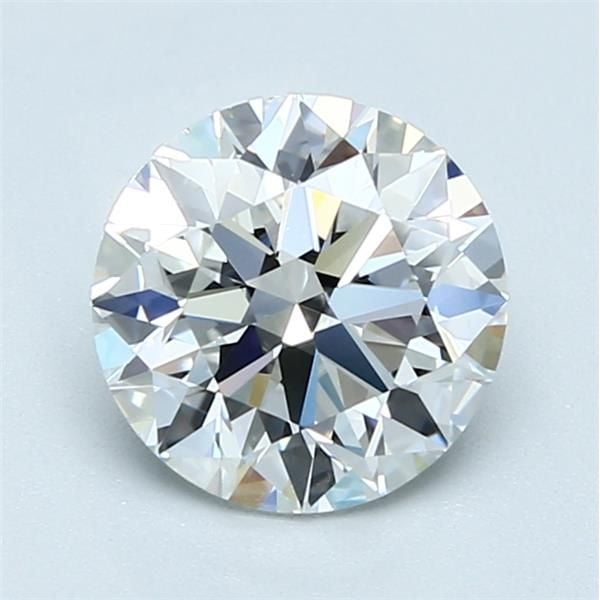 1.70 Carat Round Loose Diamond, E, VVS2, Super Ideal, GIA Certified