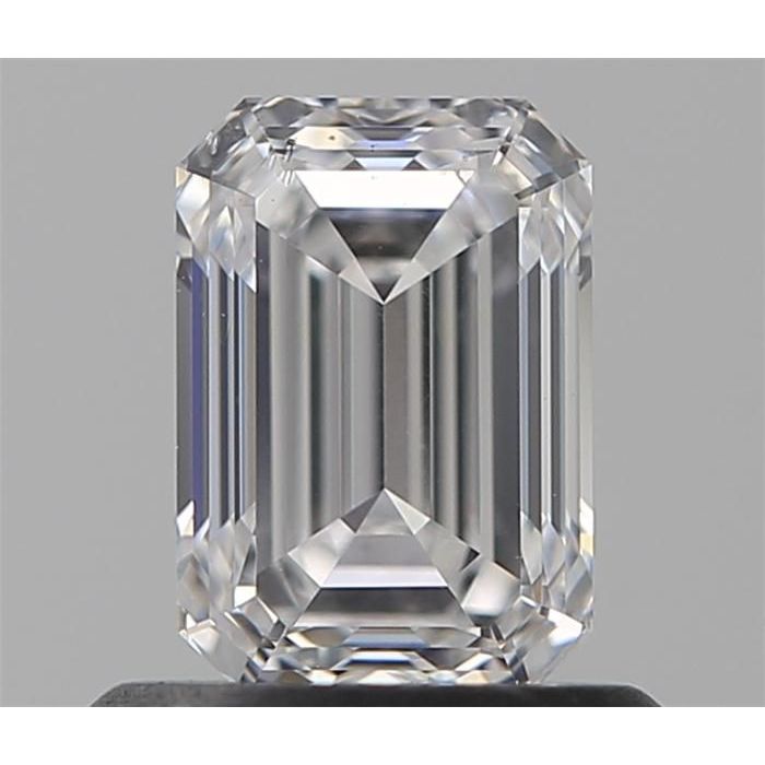 0.72 Carat Emerald Loose Diamond, D, SI2, Super Ideal, GIA Certified | Thumbnail