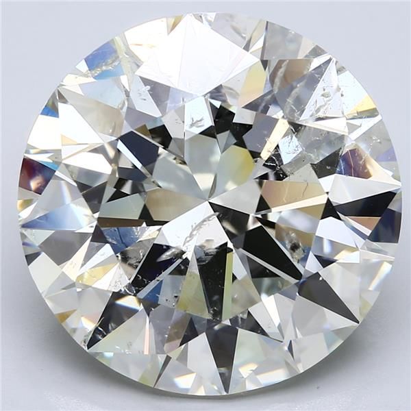 20.03 Carat Round Loose Diamond, J, SI2, Super Ideal, HRD Certified