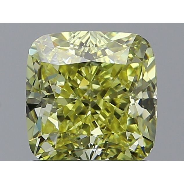 1.15 Carat Cushion Loose Diamond, FANCY INTENSE YELLOW, VS2, Ideal, GIA Certified