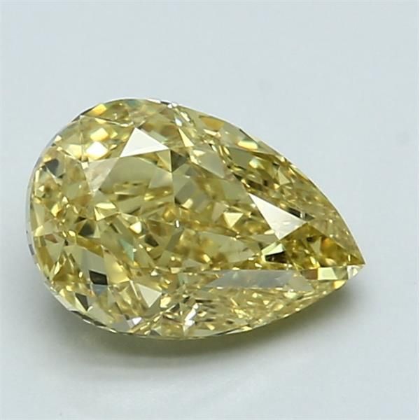 1.50 Carat Pear Loose Diamond, FIY FIY, SI1, Ideal, GIA Certified | Thumbnail