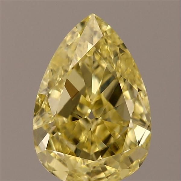 0.50 Carat Pear Loose Diamond, Yellow Yellow, VVS2, Very Good, GIA Certified | Thumbnail