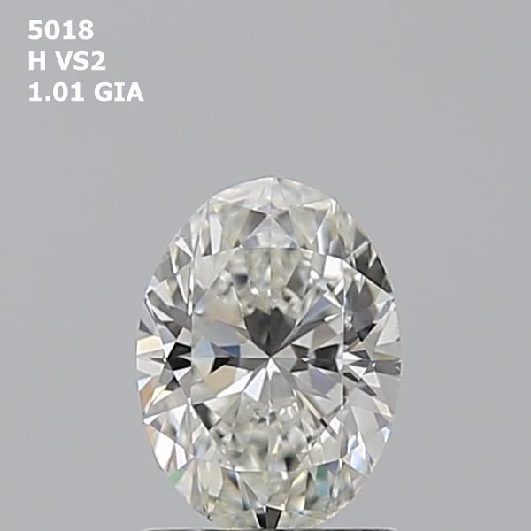 1.01 Carat Oval Loose Diamond, H, VS2, Super Ideal, GIA Certified | Thumbnail