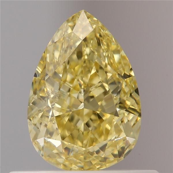 0.57 Carat Pear Loose Diamond, Yellow Yellow, SI1, Excellent, GIA Certified