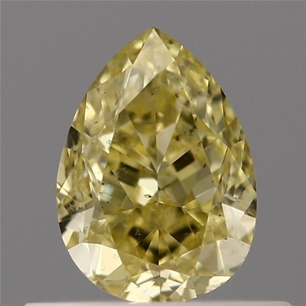 0.51 Carat Pear Loose Diamond, Yellow Yellow, SI2, Excellent, GIA Certified | Thumbnail