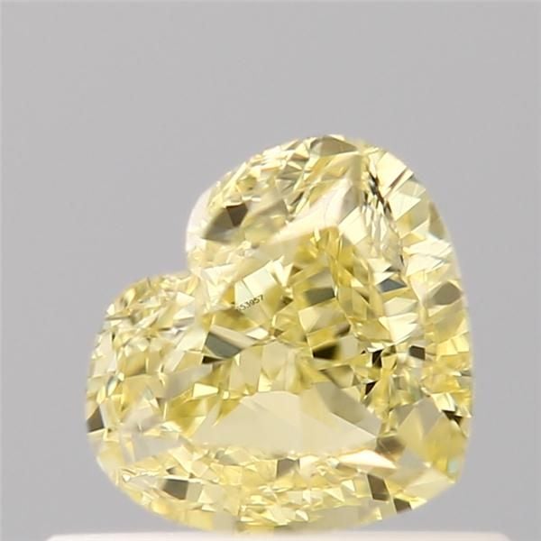 0.51 Carat Heart Loose Diamond, Yellow Yellow, SI1, Ideal, GIA Certified | Thumbnail