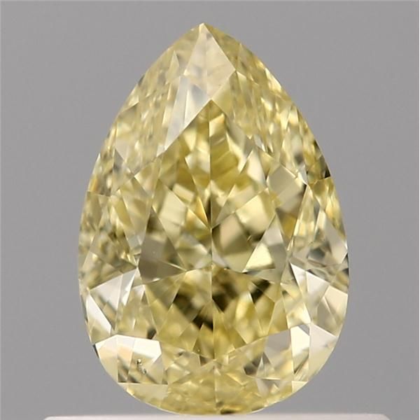 0.62 Carat Pear Loose Diamond, Yellow Yellow, VS2, Excellent, GIA Certified