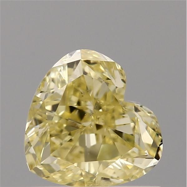 0.70 Carat Heart Loose Diamond, Yellow Yellow, SI2, Excellent, GIA Certified | Thumbnail