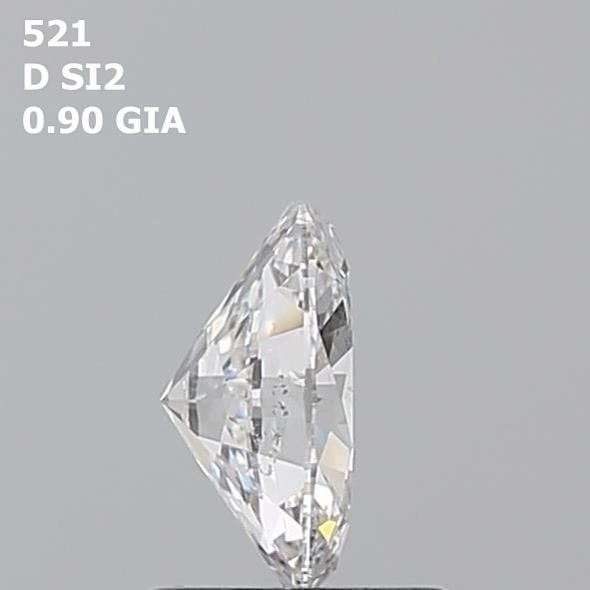 0.90 Carat Oval Loose Diamond, D, SI2, Super Ideal, GIA Certified