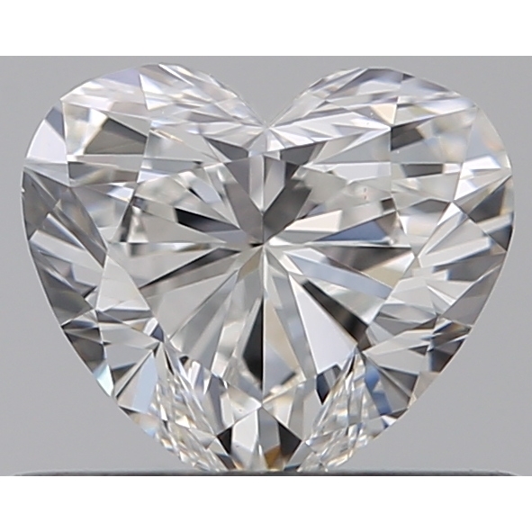 0.41 Carat Heart Loose Diamond, F, VVS2, Super Ideal, GIA Certified