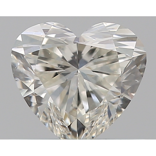 0.51 Carat Heart Loose Diamond, J, SI1, Ideal, GIA Certified | Thumbnail