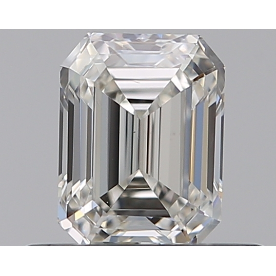 0.46 Carat Emerald Loose Diamond, H, VS1, Excellent, GIA Certified | Thumbnail