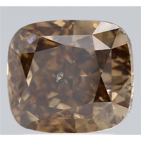 2.30 Carat Cushion Loose Diamond, Fancy Dark Brown, I1, Excellent, GIA Certified | Thumbnail