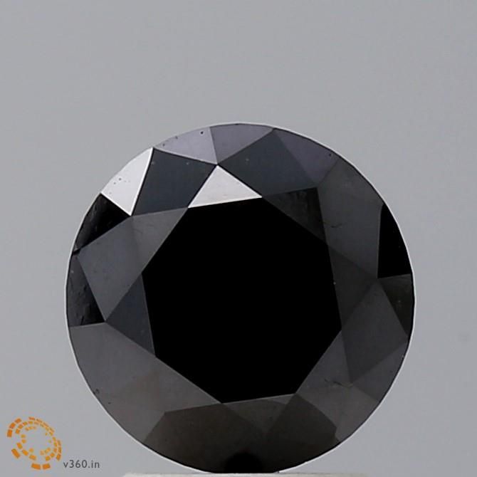 1.97 Carat Round Loose Diamond, Fancy Black, , Good, GIA Certified