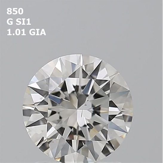 1.01 Carat Round Loose Diamond, G, SI1, Super Ideal, GIA Certified | Thumbnail