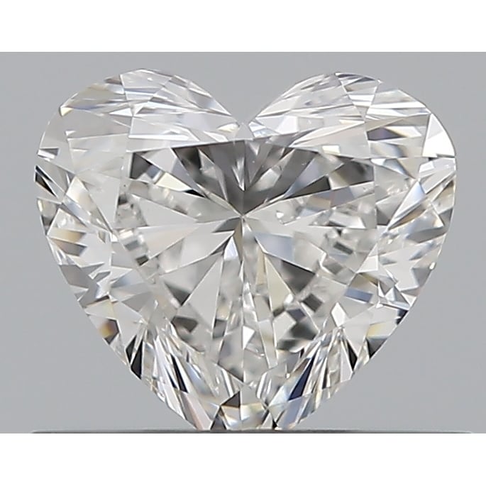 0.52 Carat Heart Loose Diamond, F, VS2, Ideal, GIA Certified | Thumbnail