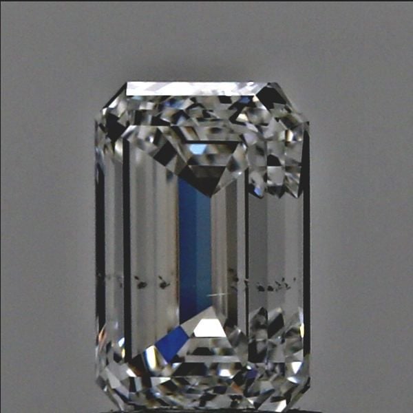 0.61 Carat Emerald Loose Diamond, H, SI2, Ideal, GIA Certified | Thumbnail