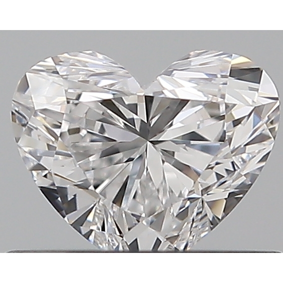 0.40 Carat Heart Loose Diamond, D, VVS2, Ideal, GIA Certified