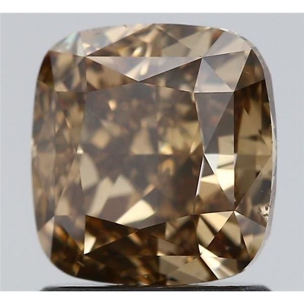 1.65 Carat Cushion Loose Diamond, Fancy Dark Yellow-Brown, SI1, Very Good, GIA Certified