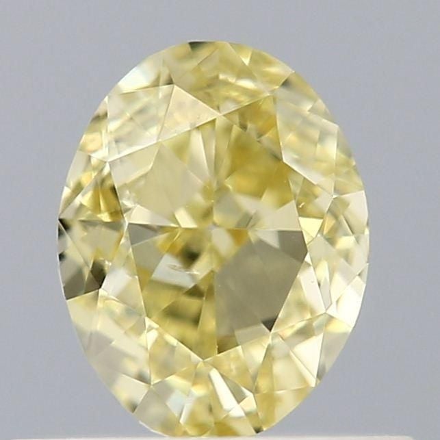0.50 Carat Oval Loose Diamond, Yellow Yellow, SI2, Excellent, GIA Certified