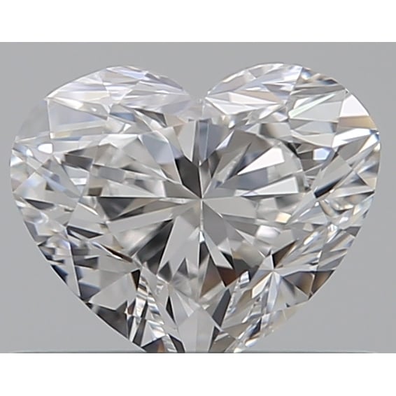 0.46 Carat Heart Loose Diamond, F, VVS2, Ideal, GIA Certified | Thumbnail