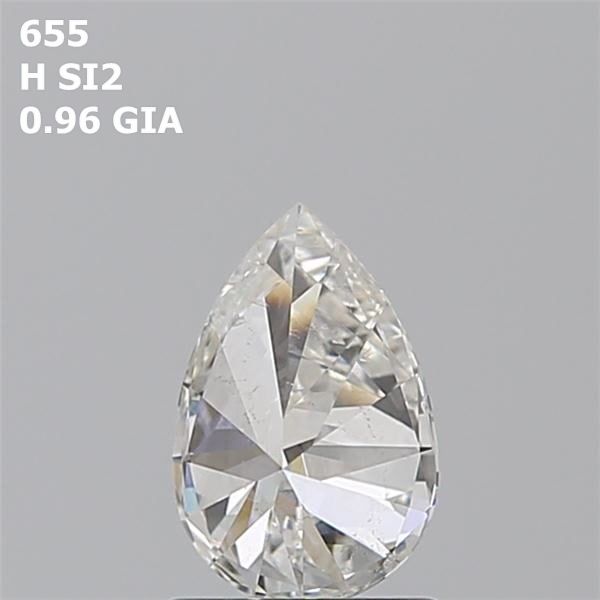0.96 Carat Pear Loose Diamond, H, SI2, Super Ideal, GIA Certified | Thumbnail