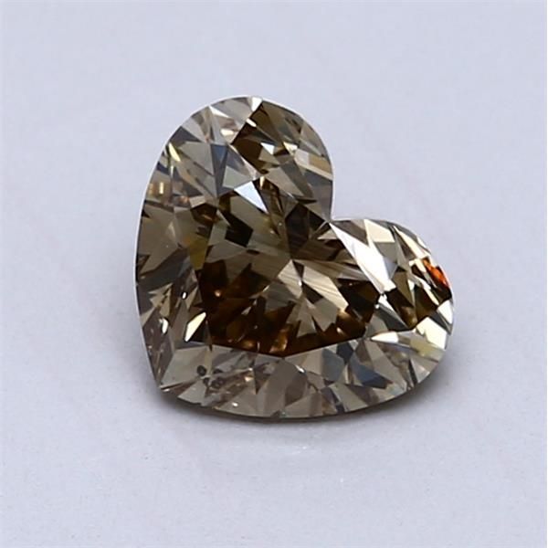 0.90 Carat Heart Loose Diamond, FD YBR FD-YBR, SI1, Ideal, GIA Certified | Thumbnail