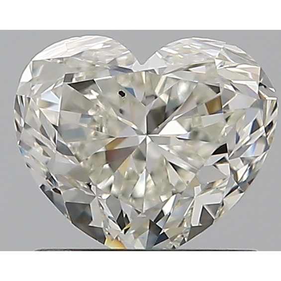 1.00 Carat Heart Loose Diamond, J, SI1, Ideal, GIA Certified