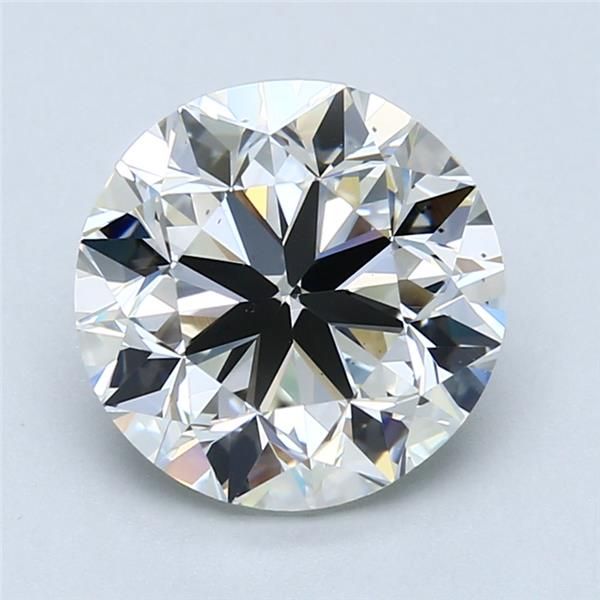 3.60 Carat Round Loose Diamond, J, VS2, Very Good, GIA Certified