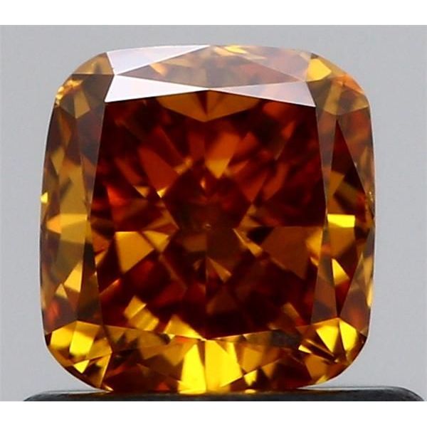 0.70 Carat Cushion Loose Diamond, Fancy Deep Brownish Yellowish Orange, VS2, Good, GIA Certified | Thumbnail