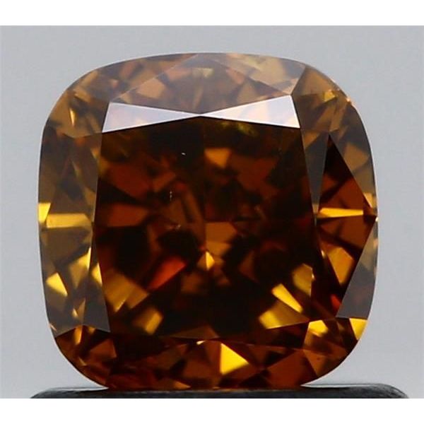 0.81 Carat Cushion Loose Diamond, Fancy Deep Yellow-Brown, SI2, Very Good, GIA Certified | Thumbnail