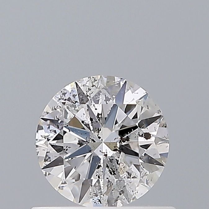 0.50 Carat Round Loose Diamond, E, I2, Excellent, GIA Certified