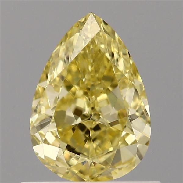 0.52 Carat Pear Loose Diamond, Yellow Yellow, VS2, Excellent, GIA Certified