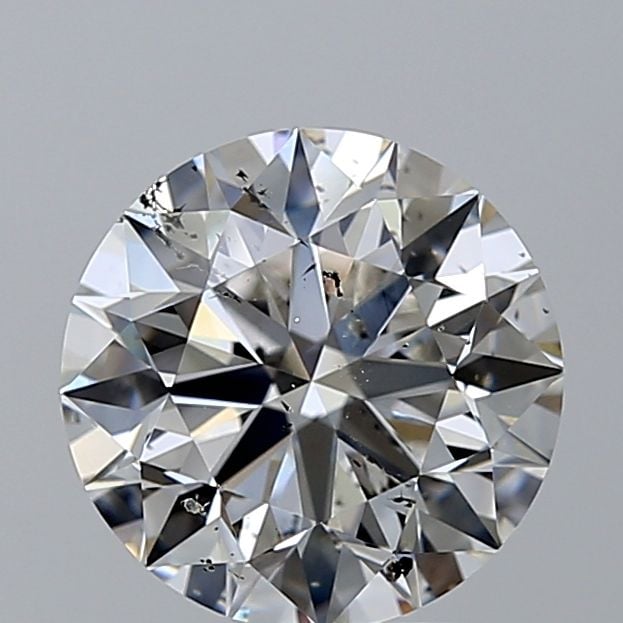 2.43 Carat Round Loose Diamond, H, SI2, Super Ideal, GIA Certified