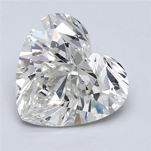 3.05 Carat Heart Loose Diamond, J, SI2, Ideal, GIA Certified | Thumbnail