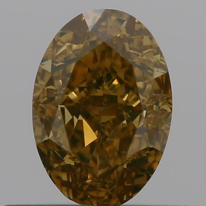 0.40 Carat Oval Loose Diamond, Fancy Intense Orange-Yellow, VS1, Ideal, GIA Certified | Thumbnail