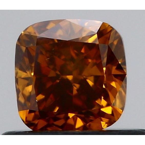 0.50 Carat Cushion Loose Diamond, Fancy Deep Brown-Orange, I1, Excellent, GIA Certified