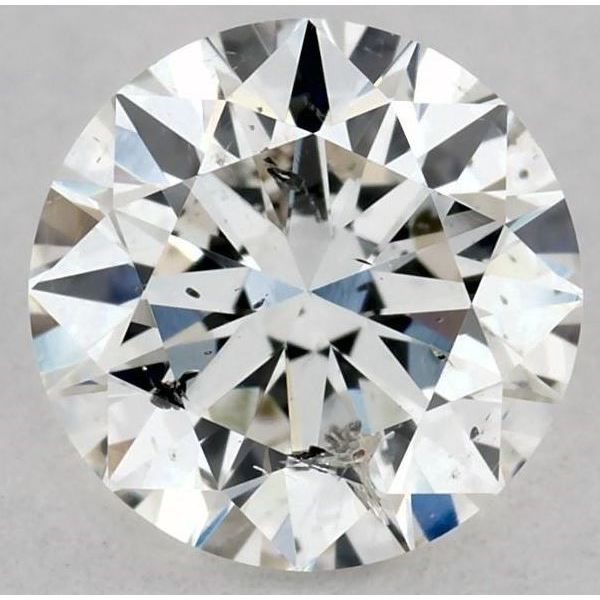 0.50 Carat Round Loose Diamond, H, I1, Super Ideal, GIA Certified