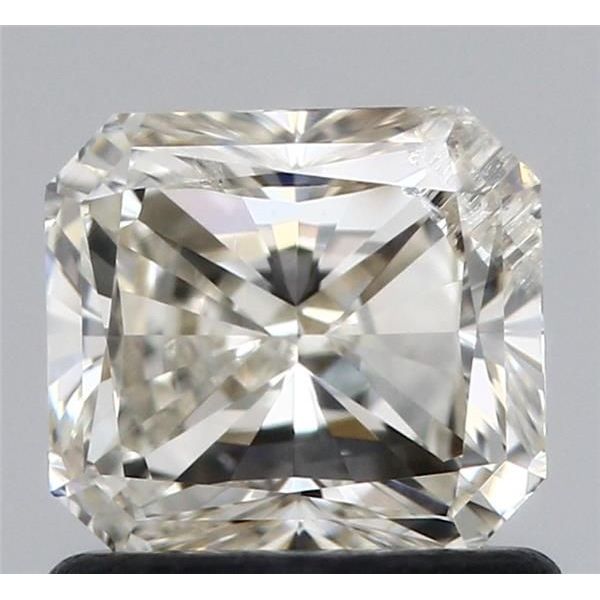 1.01 Carat Radiant Loose Diamond, L Faint Brown, I2, Ideal, GIA Certified