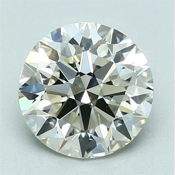 2.01 Carat Round Loose Diamond, L, VS1, Super Ideal, GIA Certified